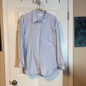 H&M Oversized Blue Button Down Shirt